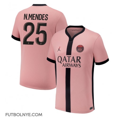 Camiseta Paris Saint-Germain Nuno Mendes #25 Tercera Equipación 2024-25 manga corta